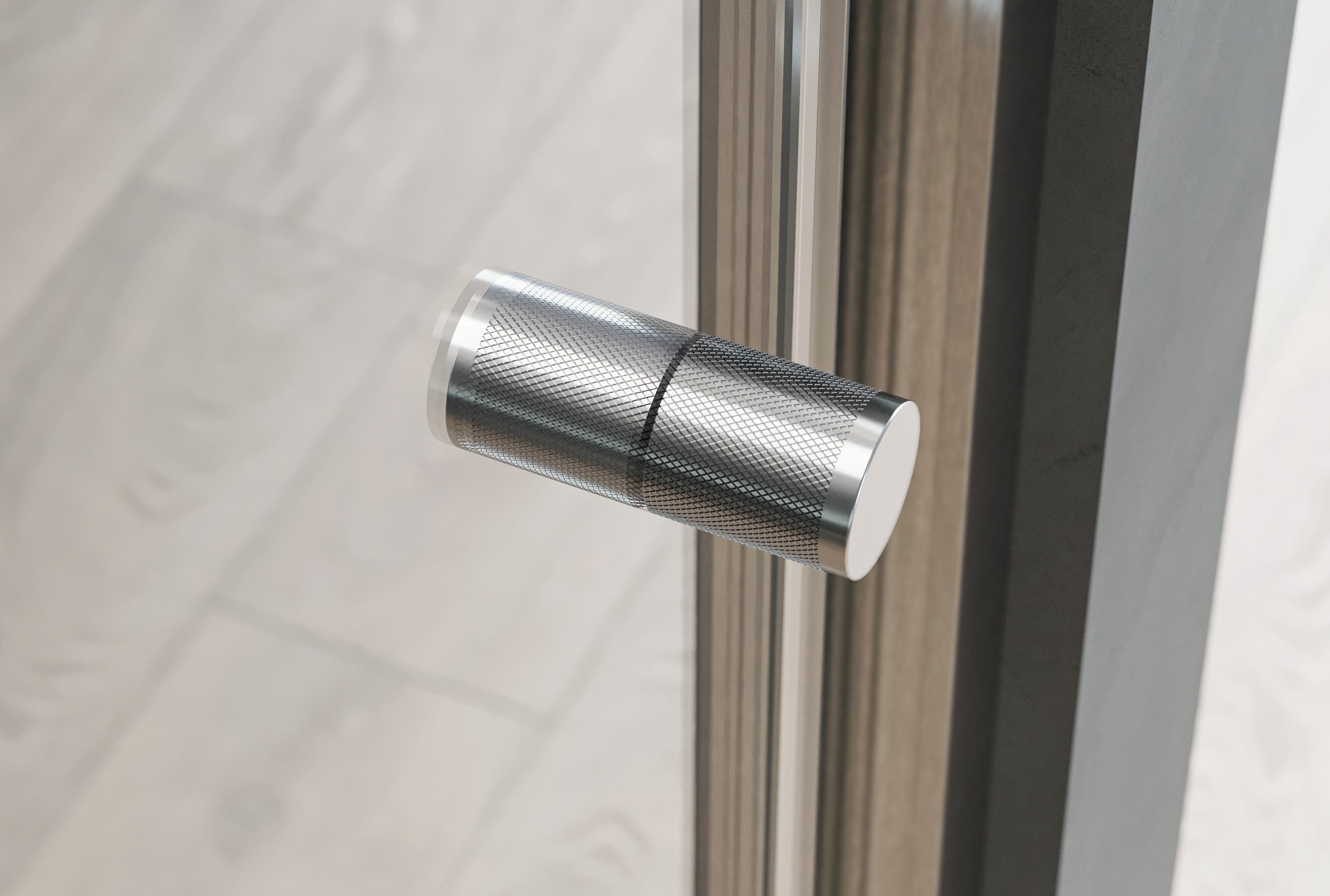 Duche de nicho com porta giratória NT604 FLEX - vidro nano transparente de 6 mm - perfil de cor selecionável