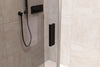Chuveiro de alcova com porta de correr NT806 FLEX Preto mate