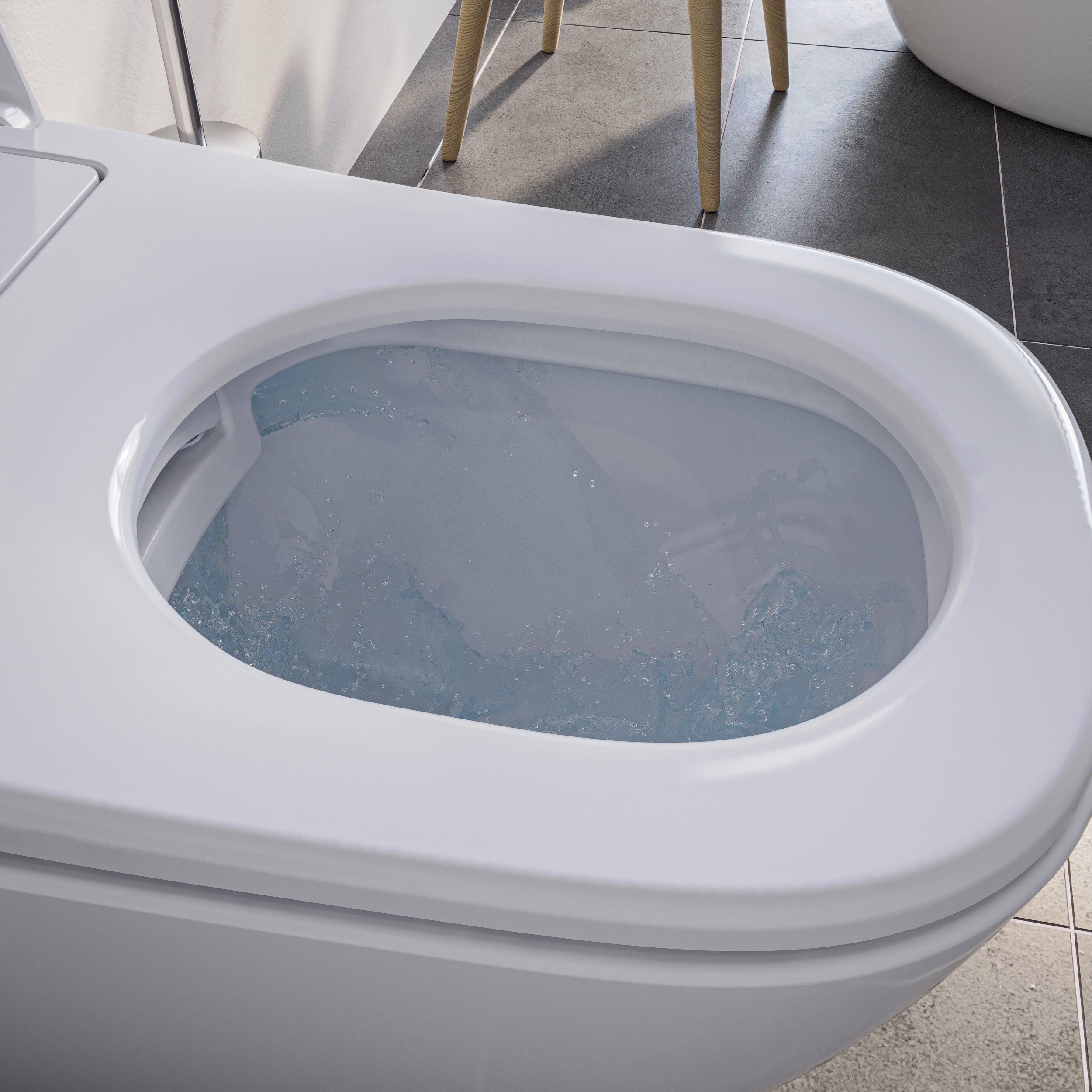 Conjunto completo de sanita com chuveiro higiénico Basic 1104 com elemento de parede Geberit Duofix