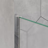 Divisória de duche EX101 - 10 mm NANO vidro genuíno - vidro acetinado - largura selecionável 