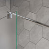 Divisória de duche EX101 - 10 mm NANO vidro genuíno - vidro acetinado - largura selecionável 