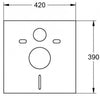 Tapete de isolamento acústico para elemento de parede de WC