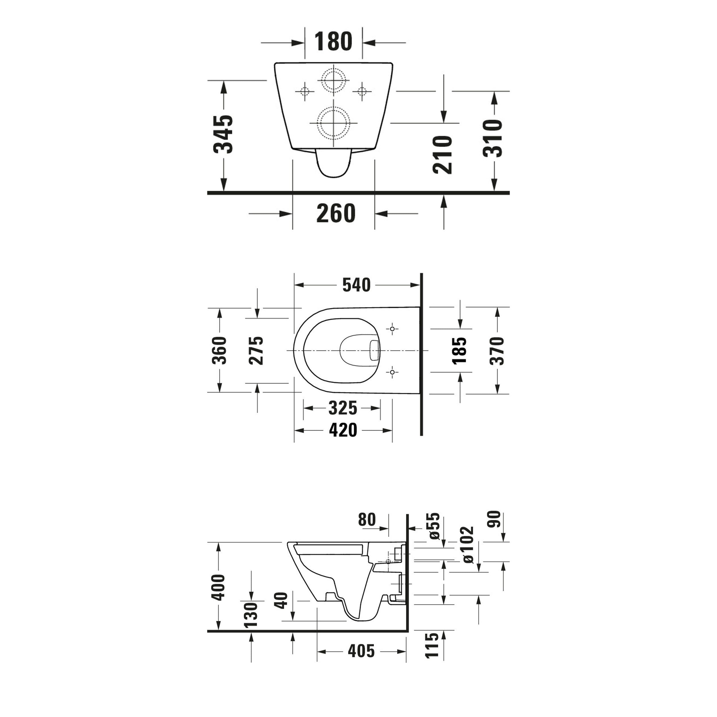 Duravit Mino Sanita suspensa sem rebordo