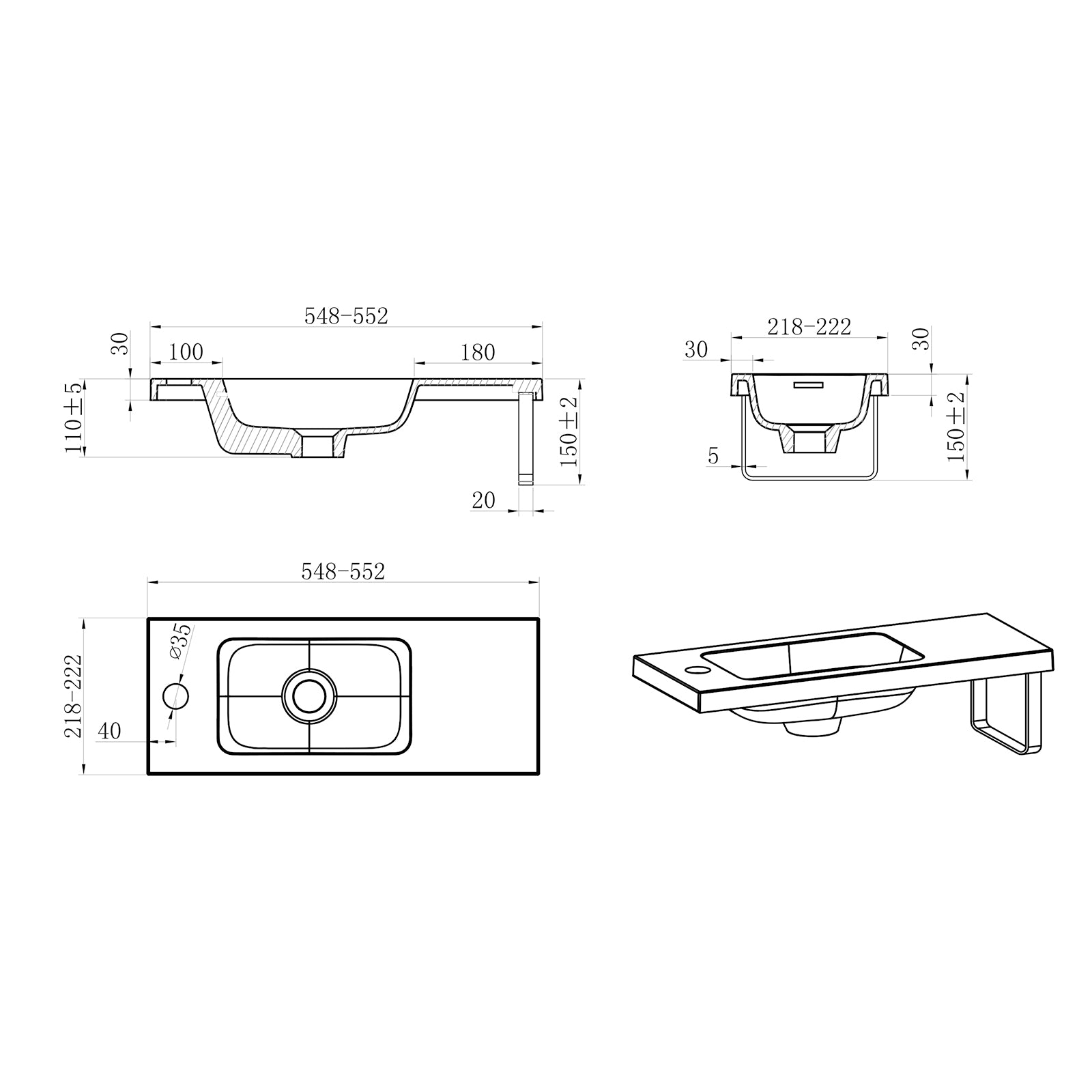 Conjunto de móveis de casa de banho TABLO 400