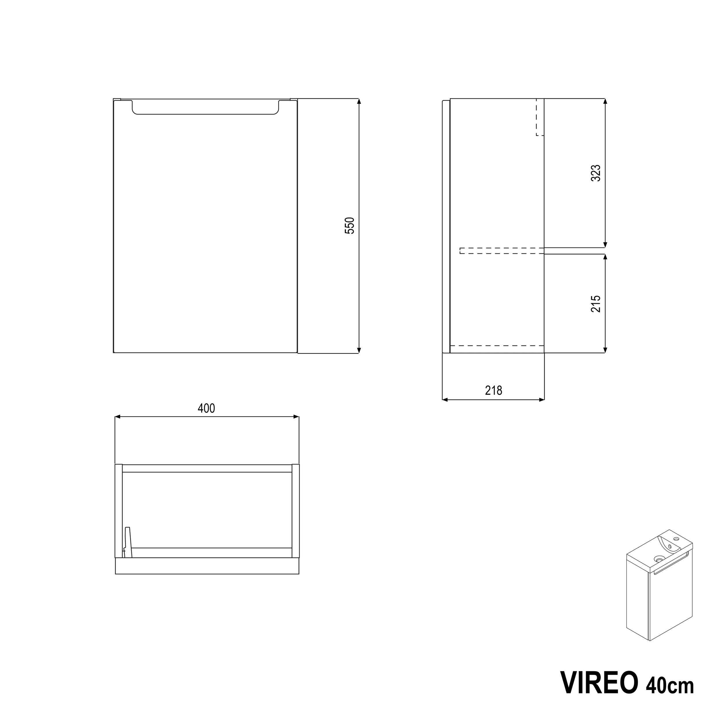 Móvel de apoio VIREO 40 cm