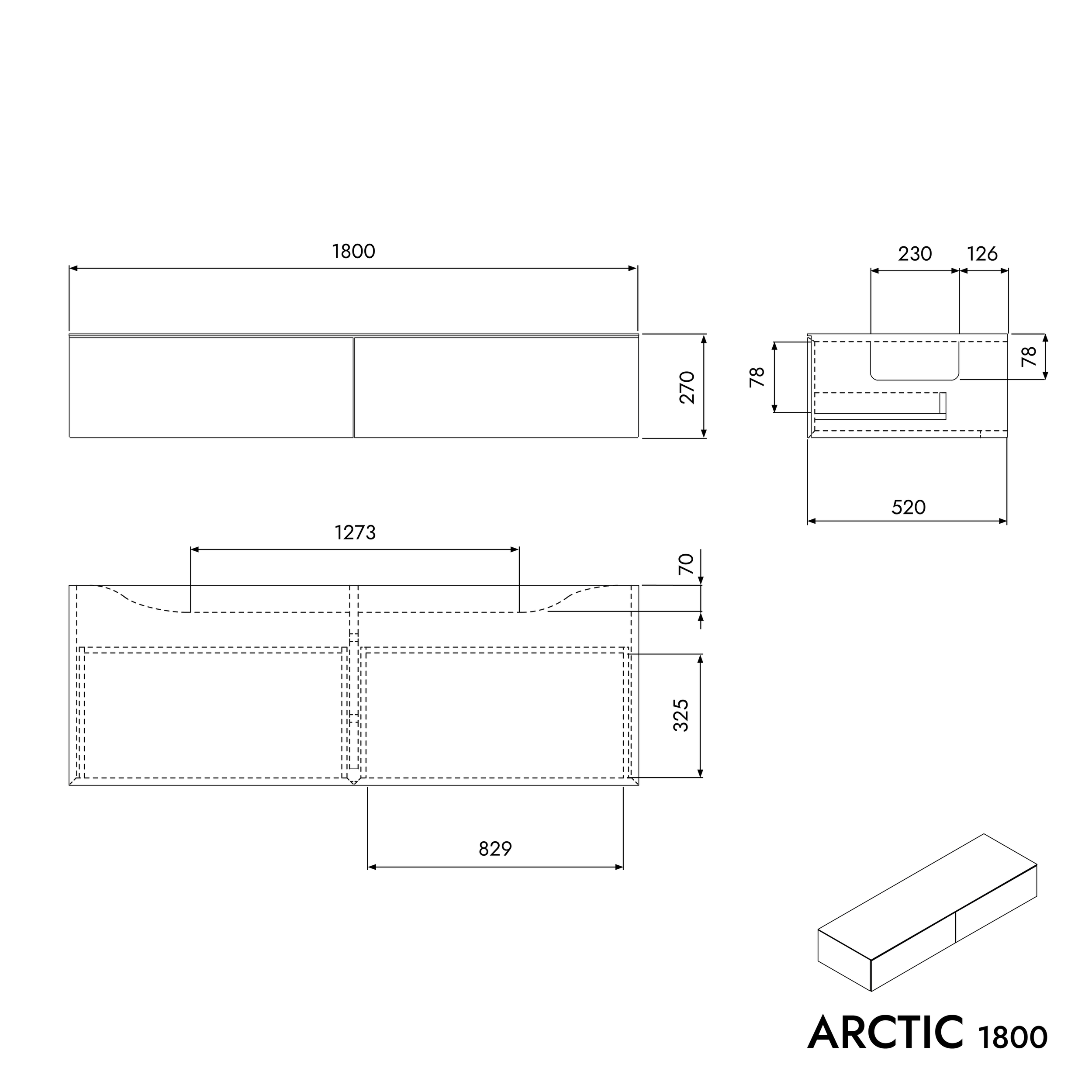 Unidade de bancada ARCTIC 1800