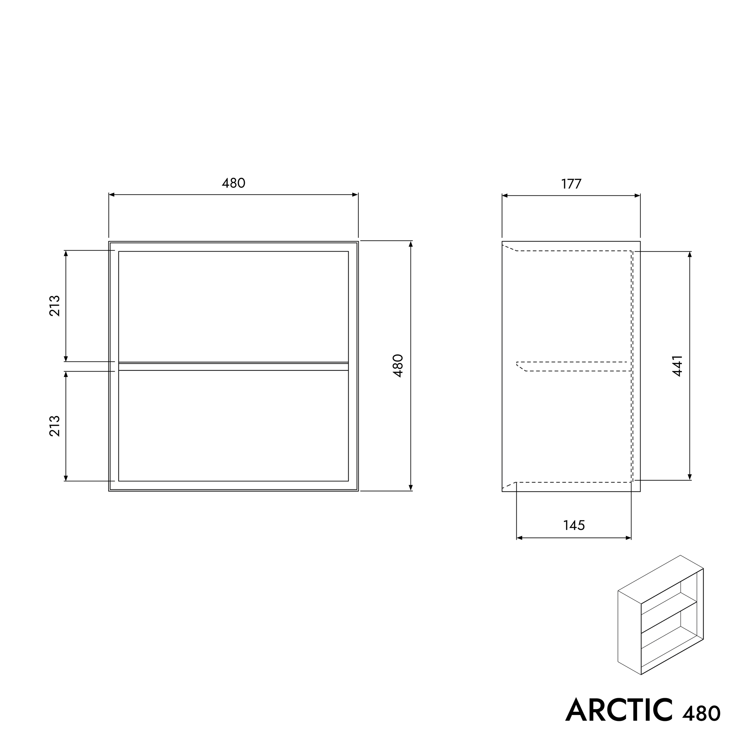 Prateleira de parede ARCTIC 480