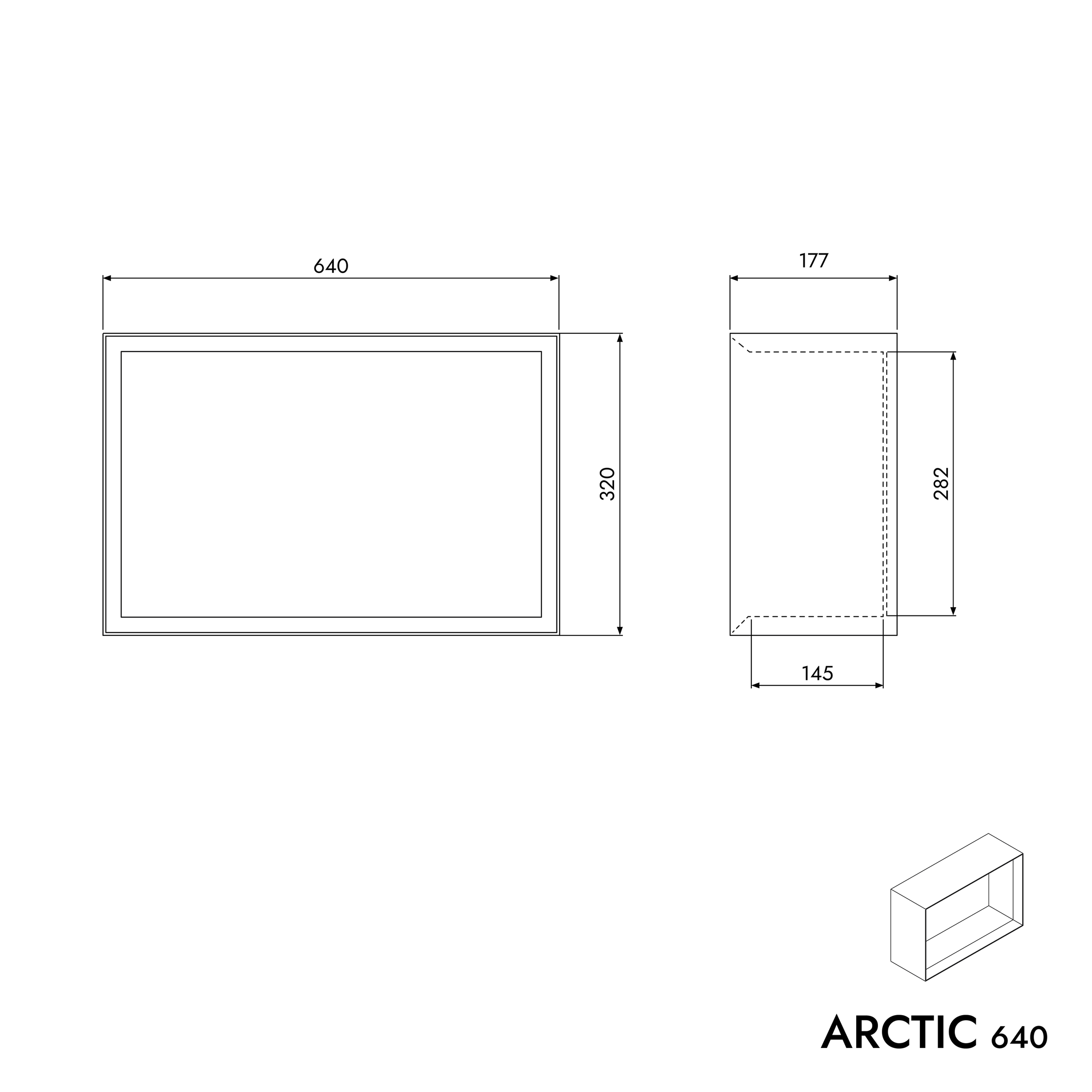 Prateleira de parede ARCTIC 640