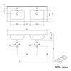 Móvel de casa de banho AVA 120 cm