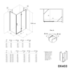 Divisória de duche de canto DX403