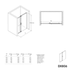 Chuveiro de encastrar com porta de correr DX806A FLEX