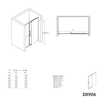 Chuveiro de encastrar com porta de correr Soft-Close DX906 FLEX