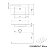 Lavatório Duravit com armário inferior TIM 80 cm