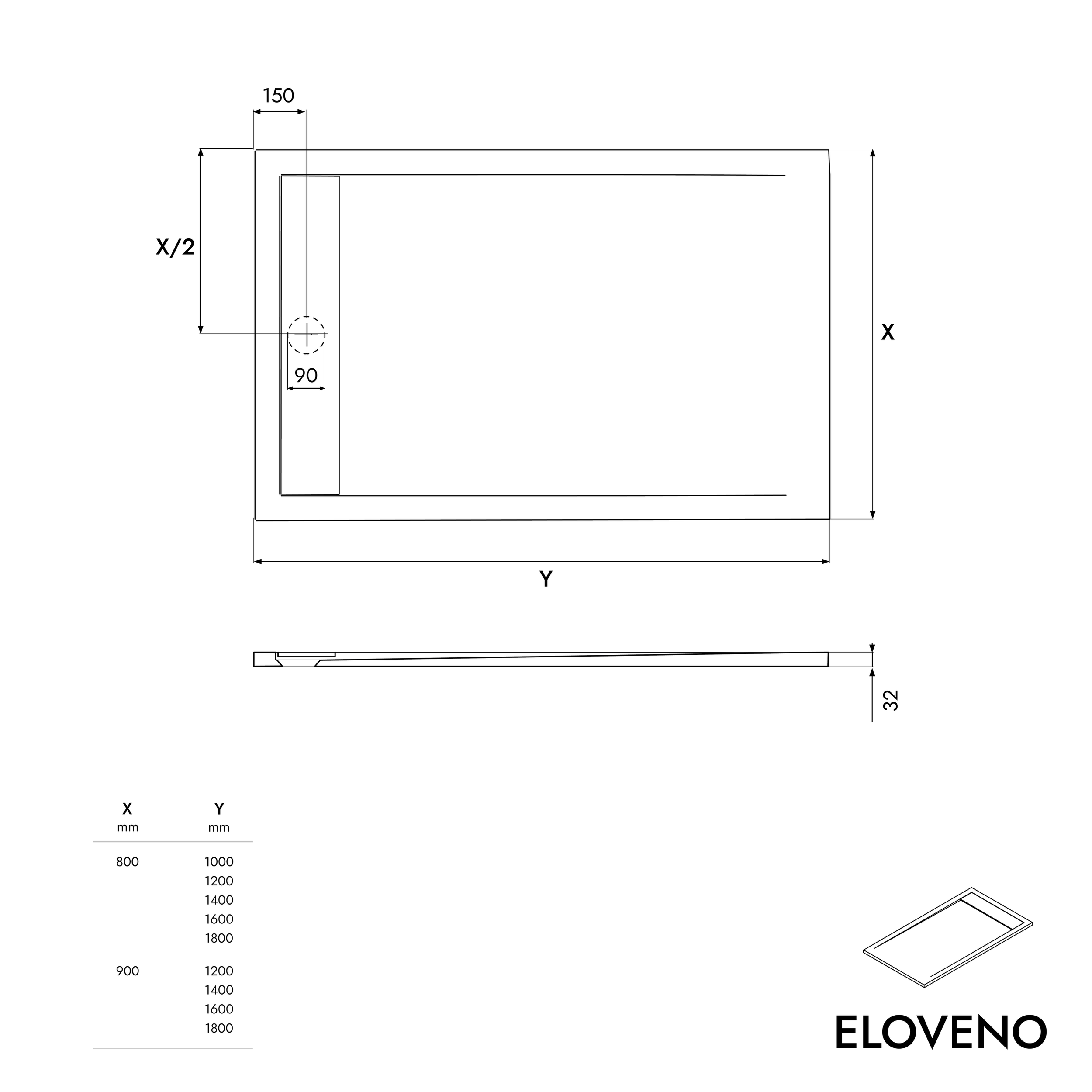 Duravit base de duche plana Eloveno