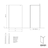 Divisória de duche Walk-In Nano real glass EX101