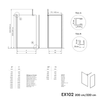 Cabina de duche Walk-in 10mm nano clear glass EX102 - 1 parede de vidro perfil em aço inoxidável cromado - largura selecionável