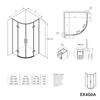 Cabine de duche redonda EX406A com duas portas pivotantes