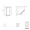 Divisória de duche pentagonal com base de duche - NANO EX415 - 80 x 80 x195cm 