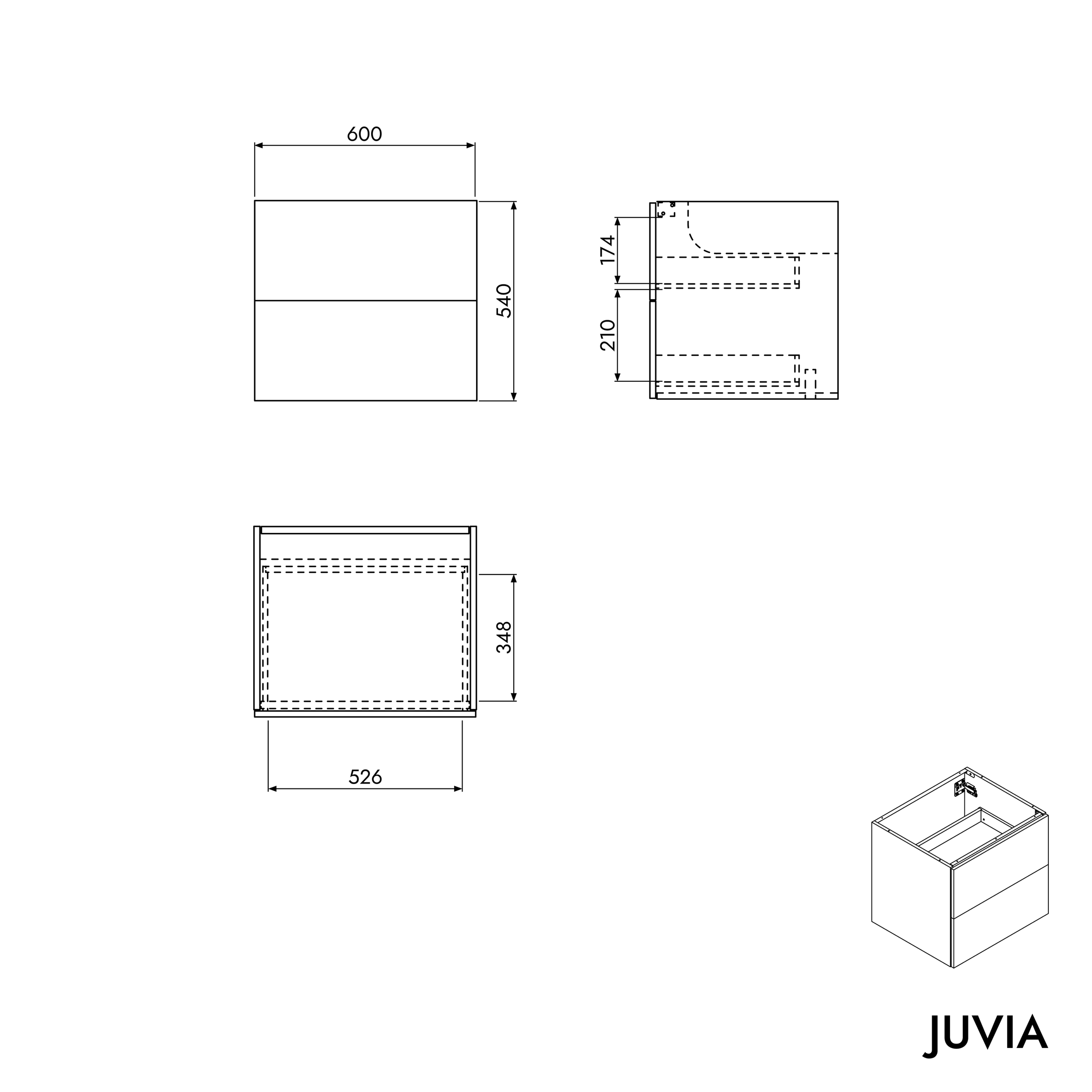 Armário de pia JUVIA Shift 120 cm até 160 cm