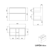 Armário de base LAVOA 80 cm com lavatório de mineral fundido CREAM - cor selecionável