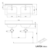 Móvel de casa de banho LAVOA 120 cm