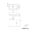 Armário de base LAVOA 80 cm com lavatório de mineral fundido CREAM - cor selecionável