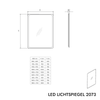 Espelho de casa de banho com iluminação LED 2073