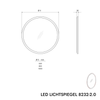 Espelho de luz LED 8232-2.0 Redondo