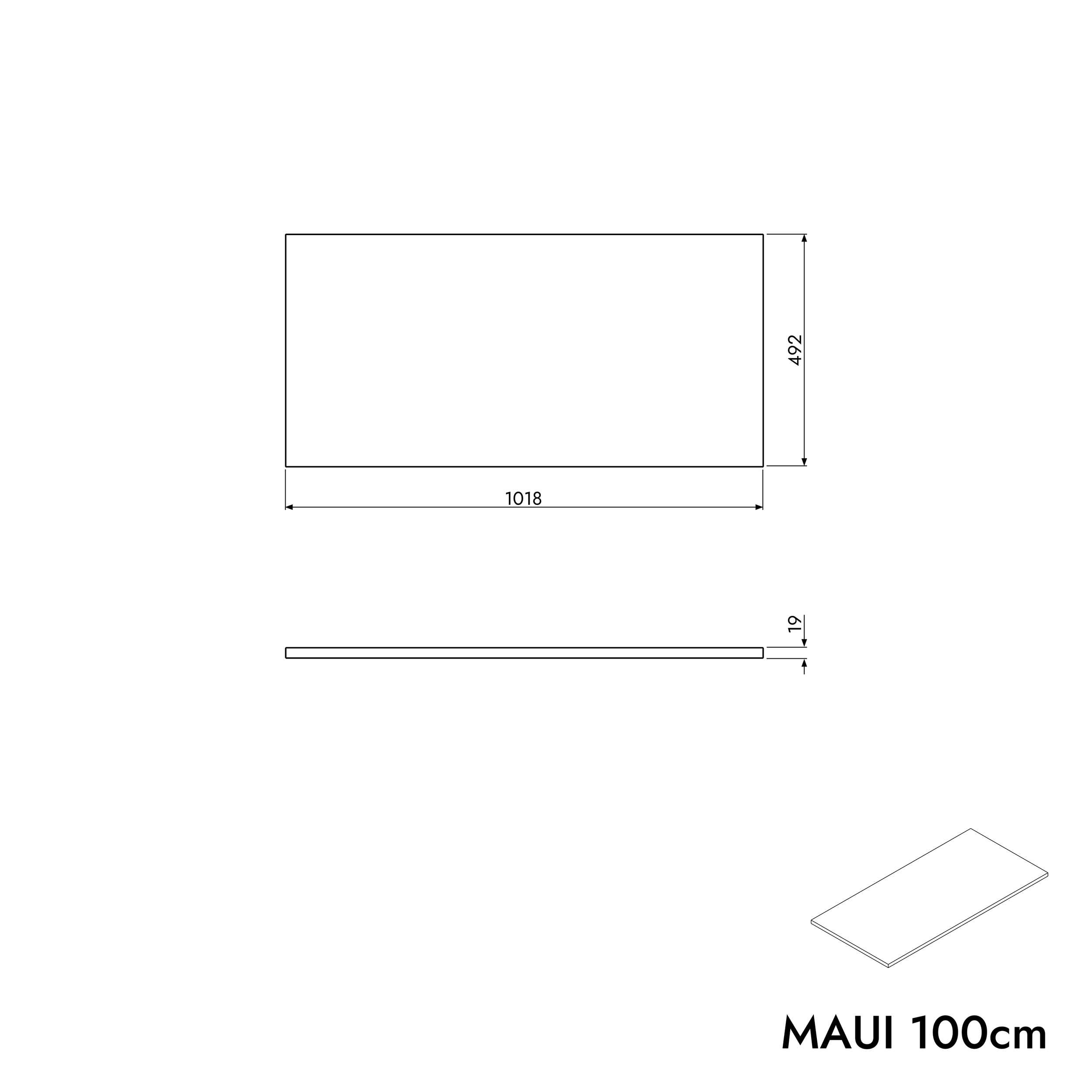 Armário de pia MAUI 100 cm