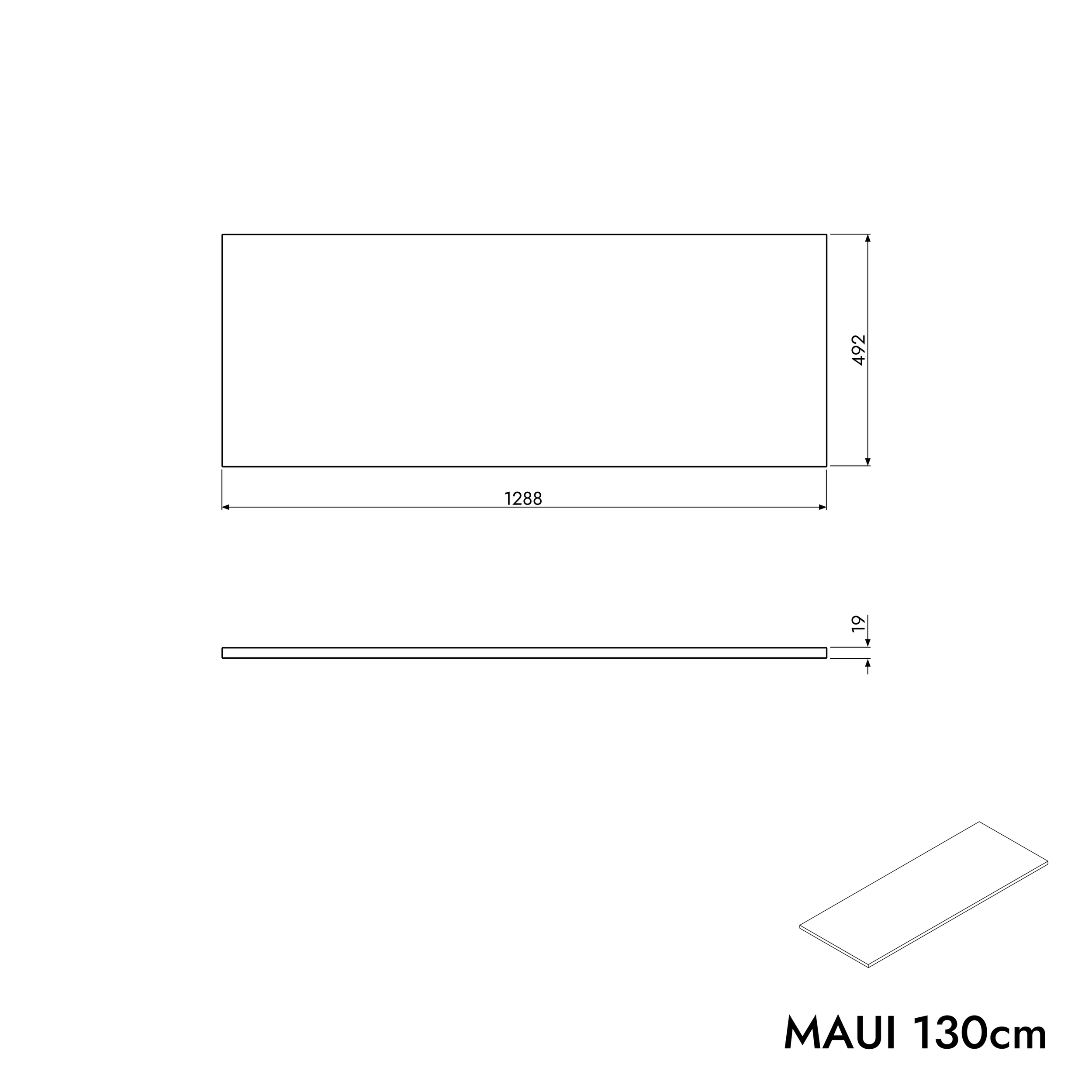 Móvel para pia MAUI 130 cm