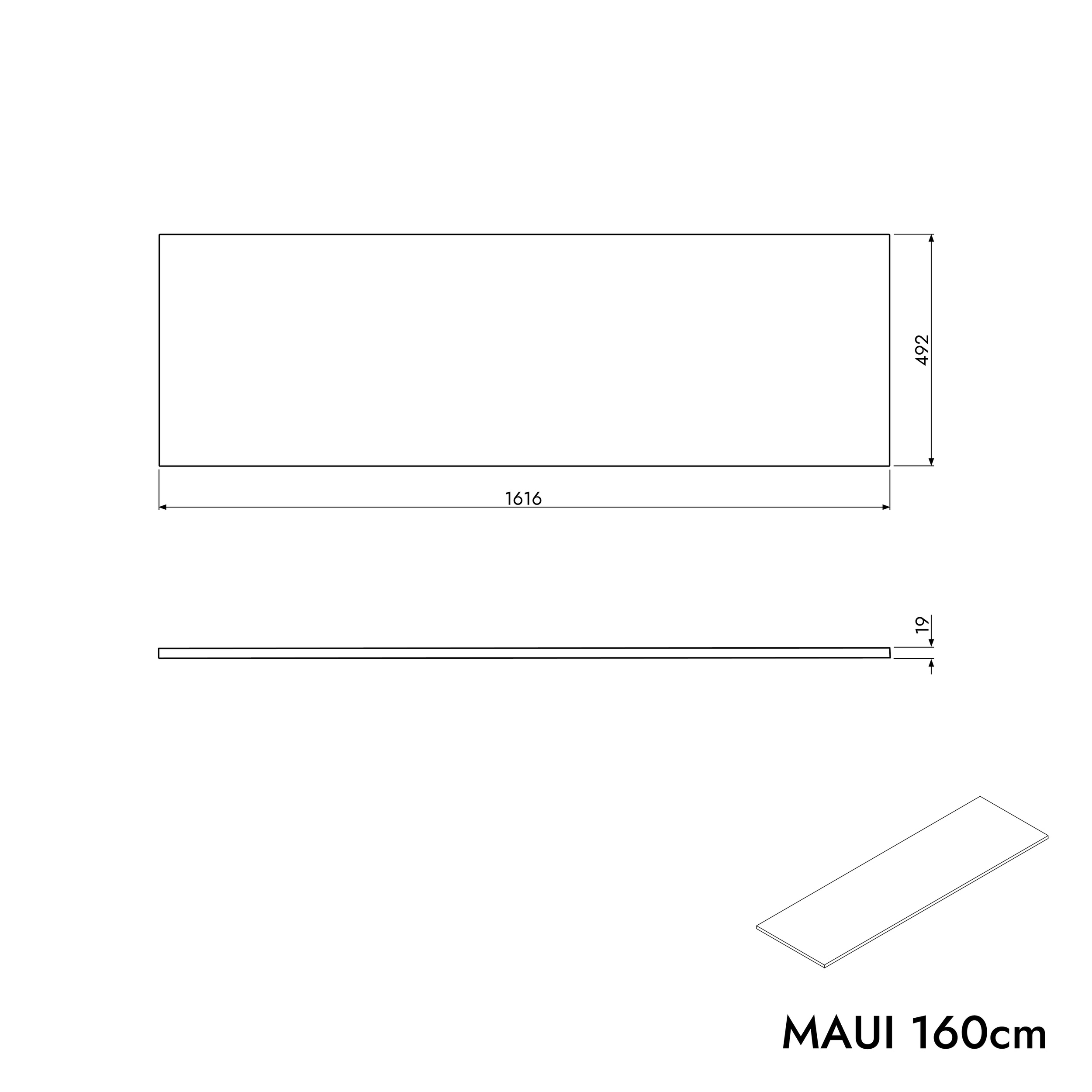 Armário de pia MAUI 160 cm