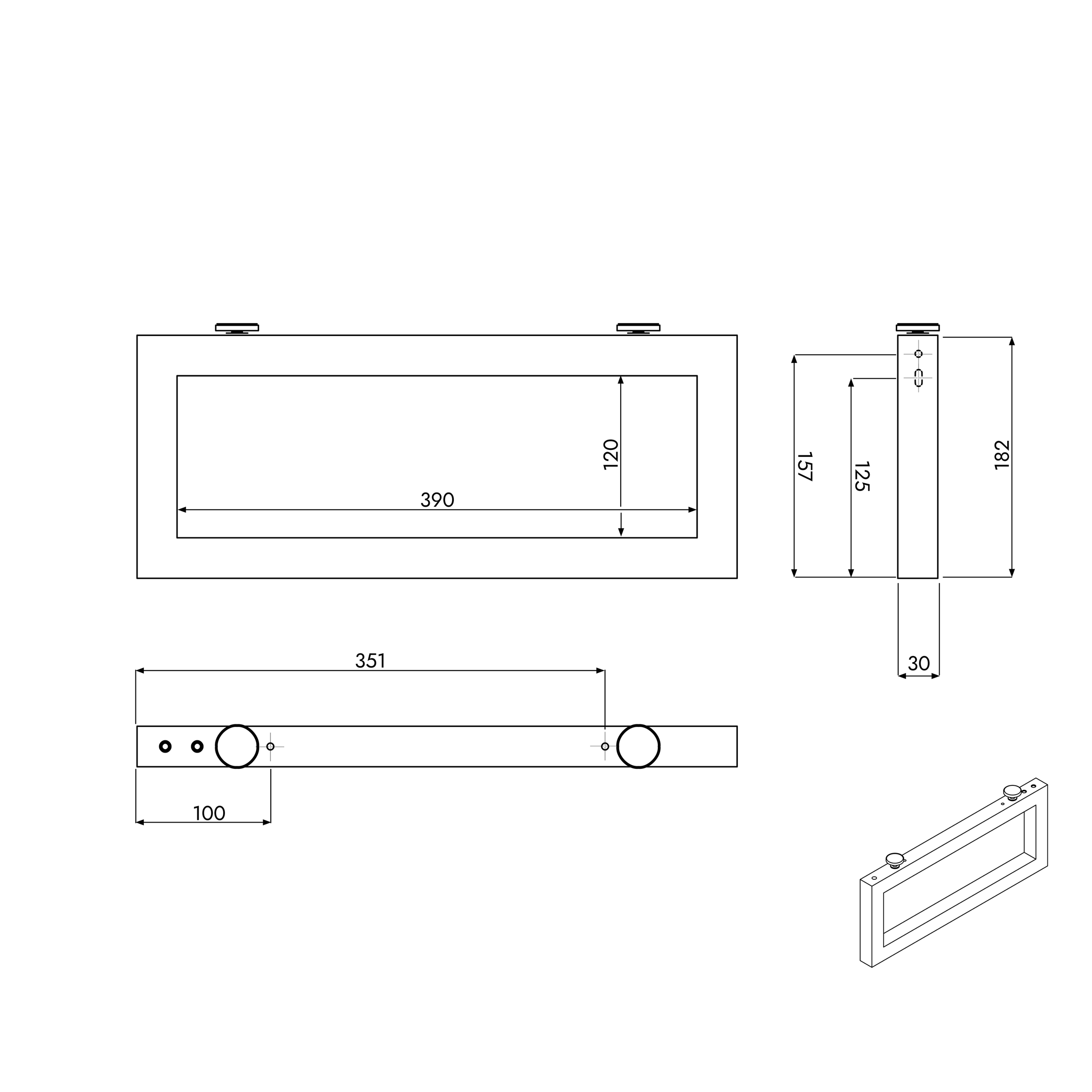 Móveis de casa de banho JUVIA Float 100 cm até 160 cm