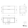 Conjunto de móveis de casa de banho TIM 100 cm com lavatório