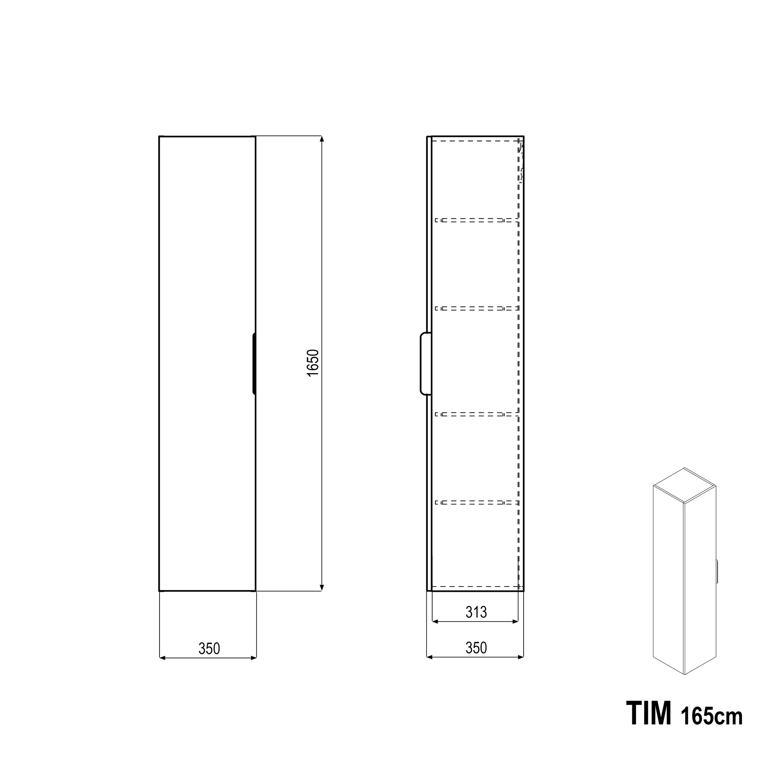 Conjunto de móveis de casa de banho TIM 100 cm com lavatório