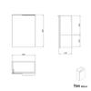 Conjunto de móveis de banheiro para lavabo TIM 40 cm com lavatório