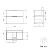 Lavatório Duravit com armário inferior TIM 80 cm