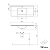 Conjunto de móveis de casa de banho TIM 100 cm com lavatório