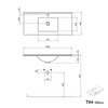 Conjunto de móveis de casa de banho TIM 100 cm com lavatório
