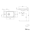Conjunto de móveis de banheiro para lavabo TIM 40 cm com lavatório