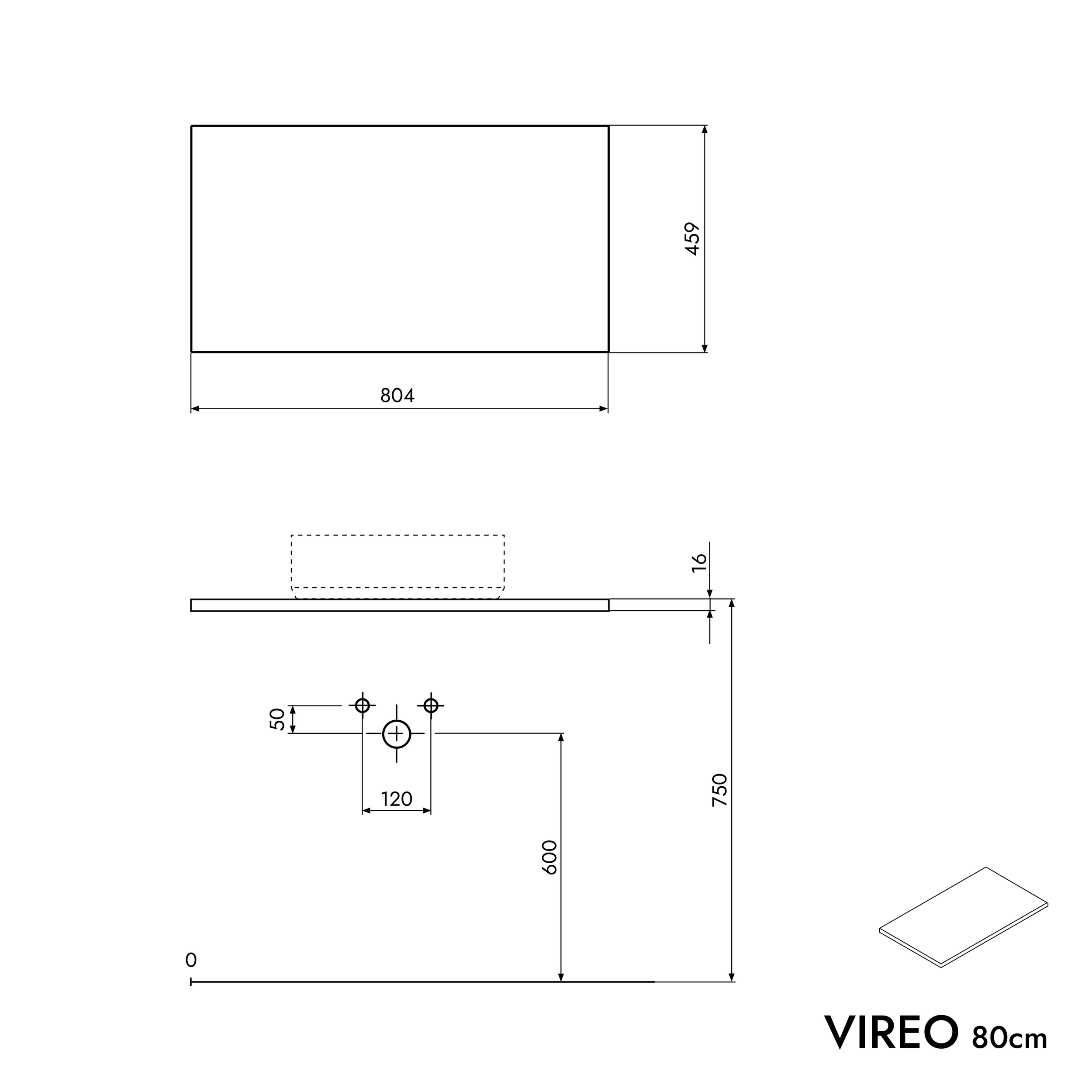 Armário de base VIREO 80 cm