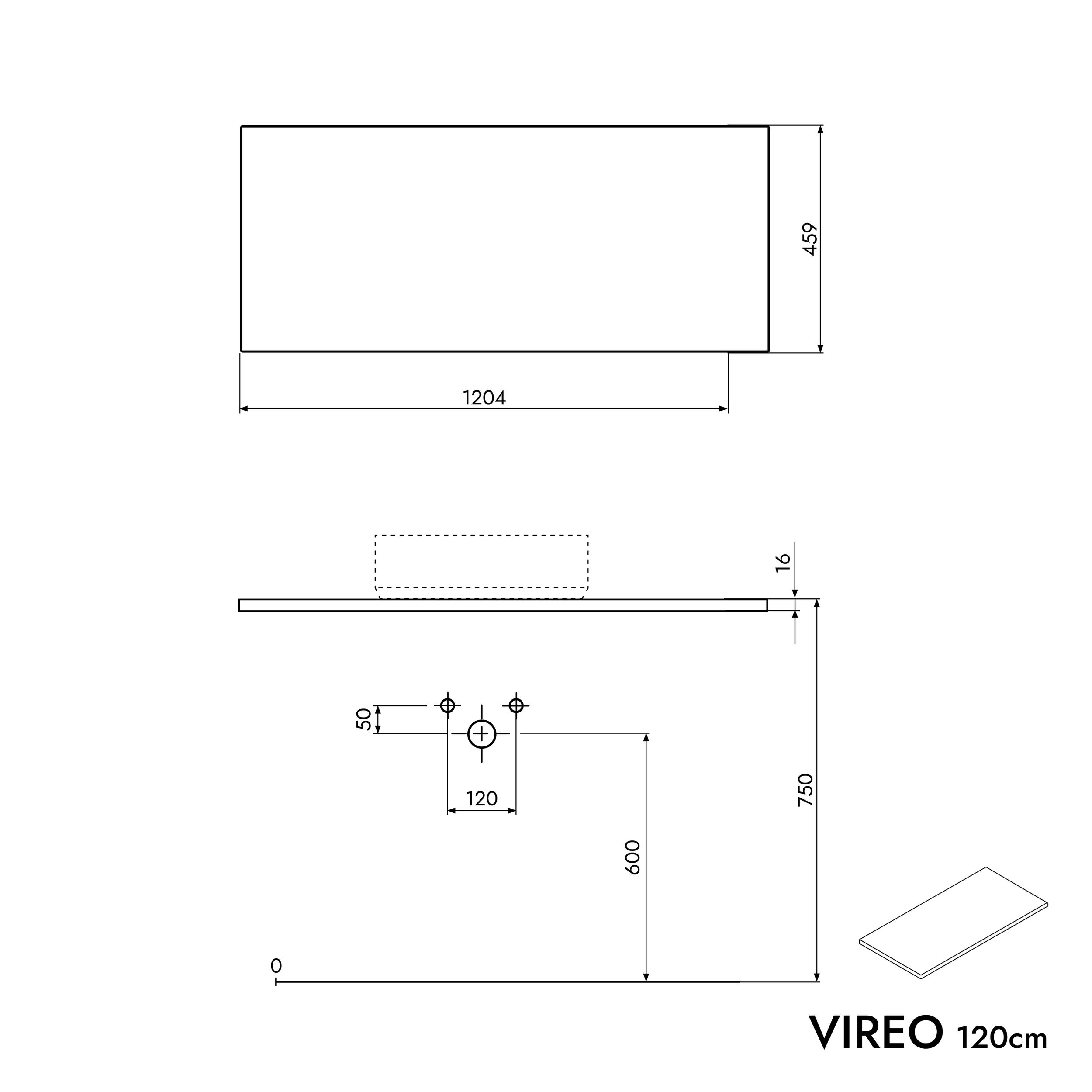 Armário de base VIREO 120 cm