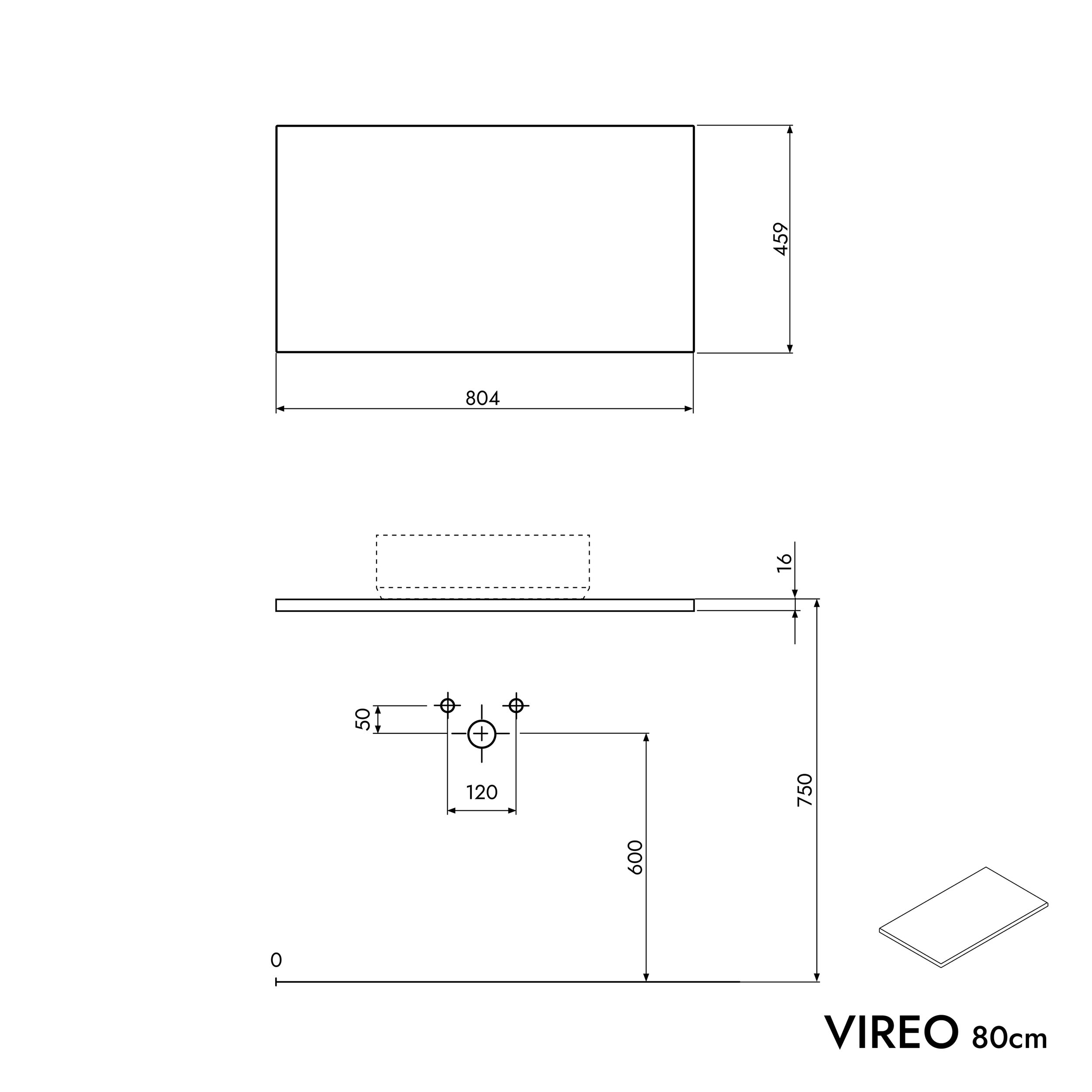 Armário de base VIREO 80 cm