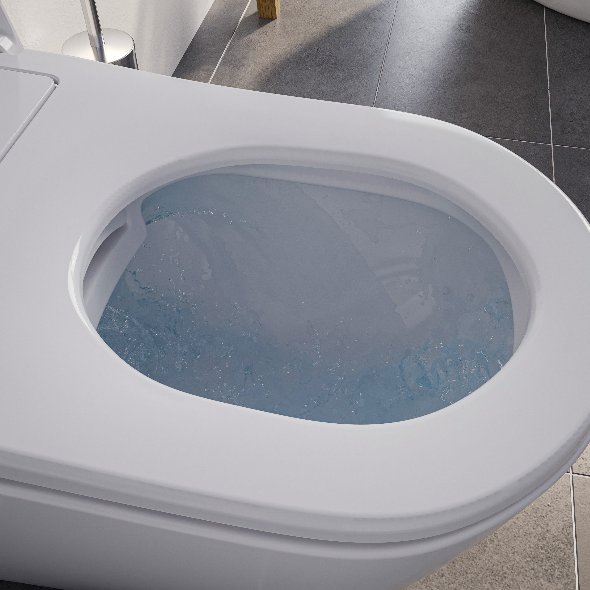 Conjunto completo de sanita com chuveiro higiénico PRO+ 1102 com elemento pré-instalado na parede Geberit Duofix