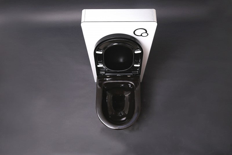 Pacote completo de WC 33: WC B-8030R Preto Matt com assento Soft-Close