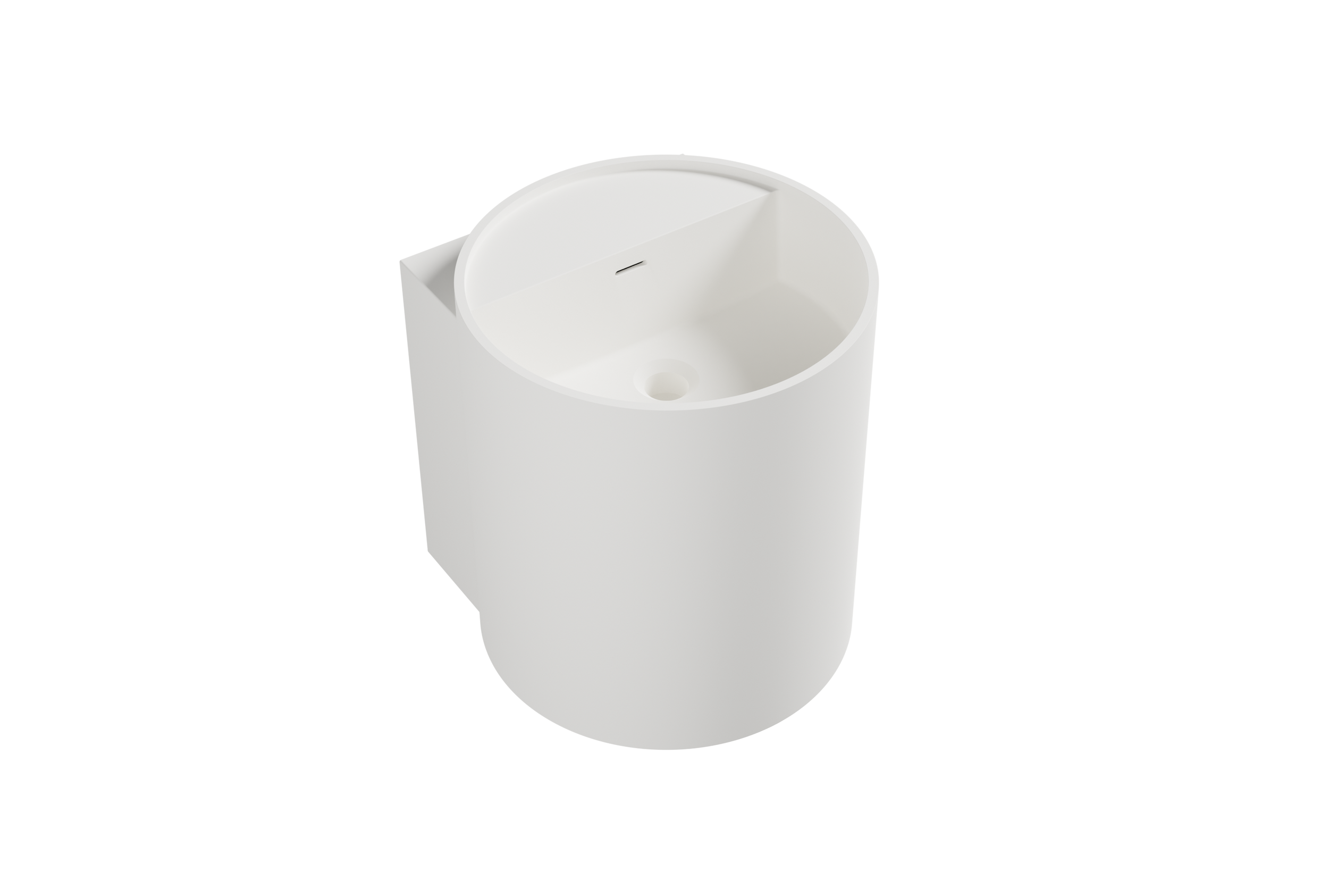 NT2440 lavatório de parede em fundição mineral
sem orifício para torneira - 40 x 42 x 45 cm