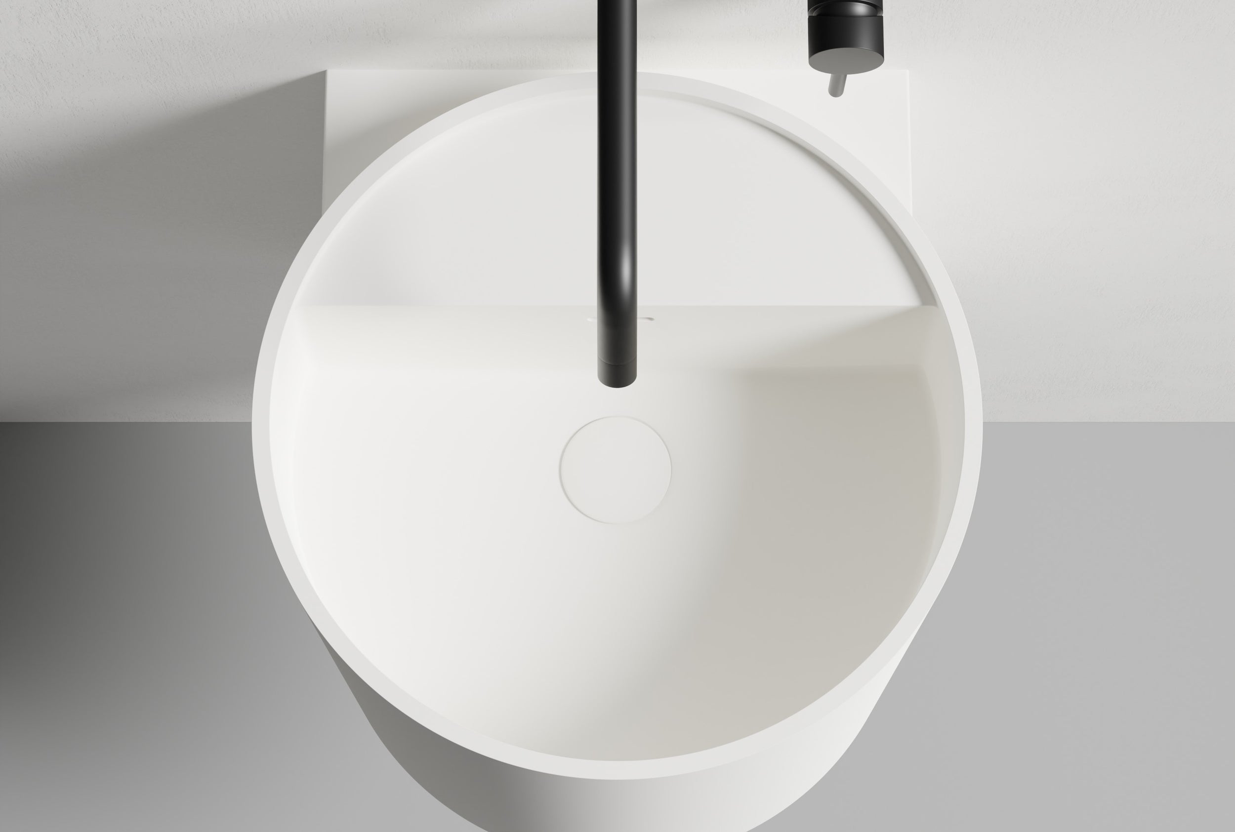 NT2440 lavatório de parede em fundição mineral
sem orifício para torneira - 40 x 42 x 45 cm