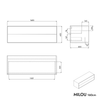Móvel de toucador MILOU 160 cm para lavatório de bancada - 2 gavetas