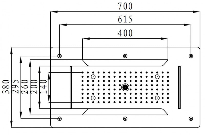 Chuveiro de chuva LED XXL DPG5030