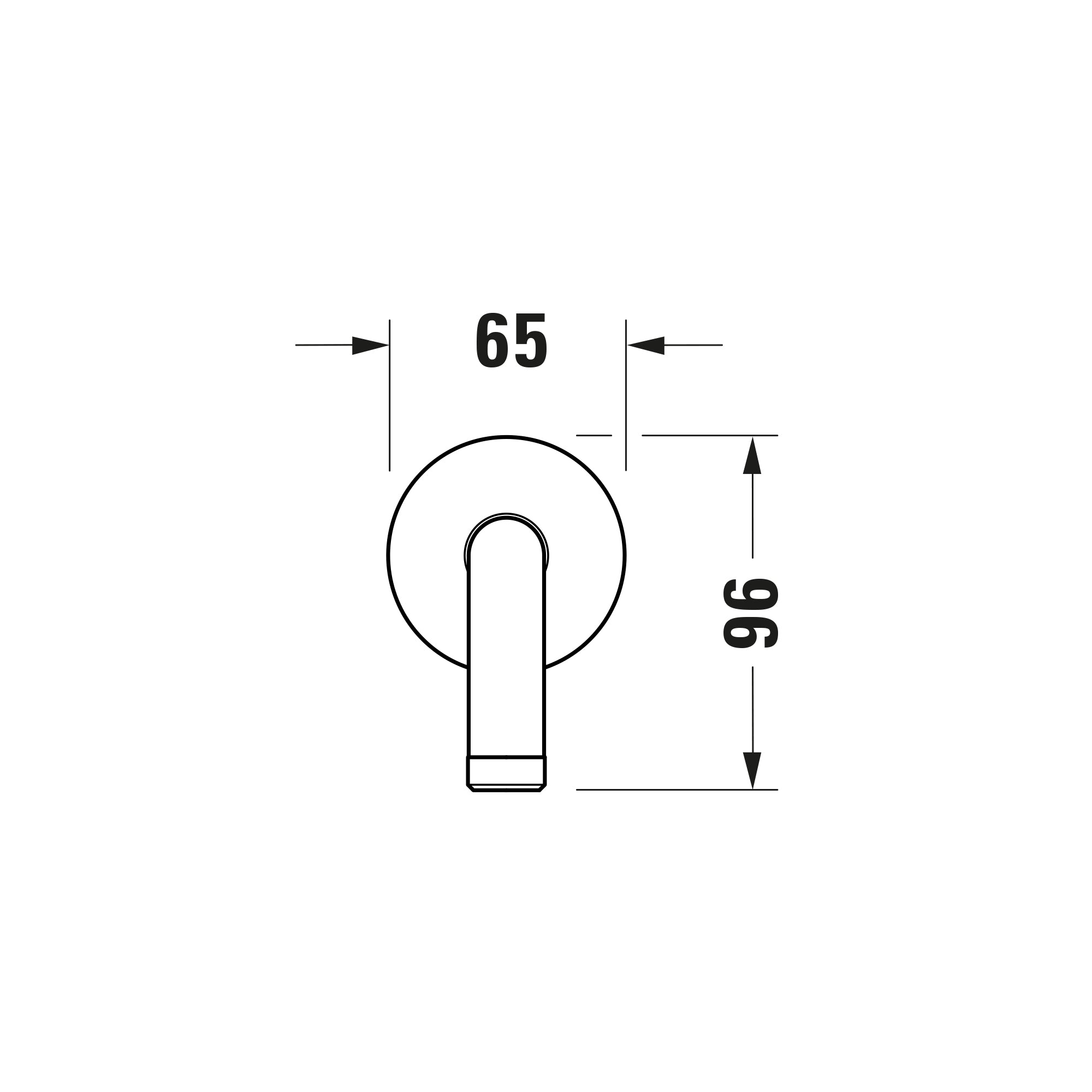 Conjunto de misturadora monocomando oculta Duravit Wave, 2 bicos - cromado polido