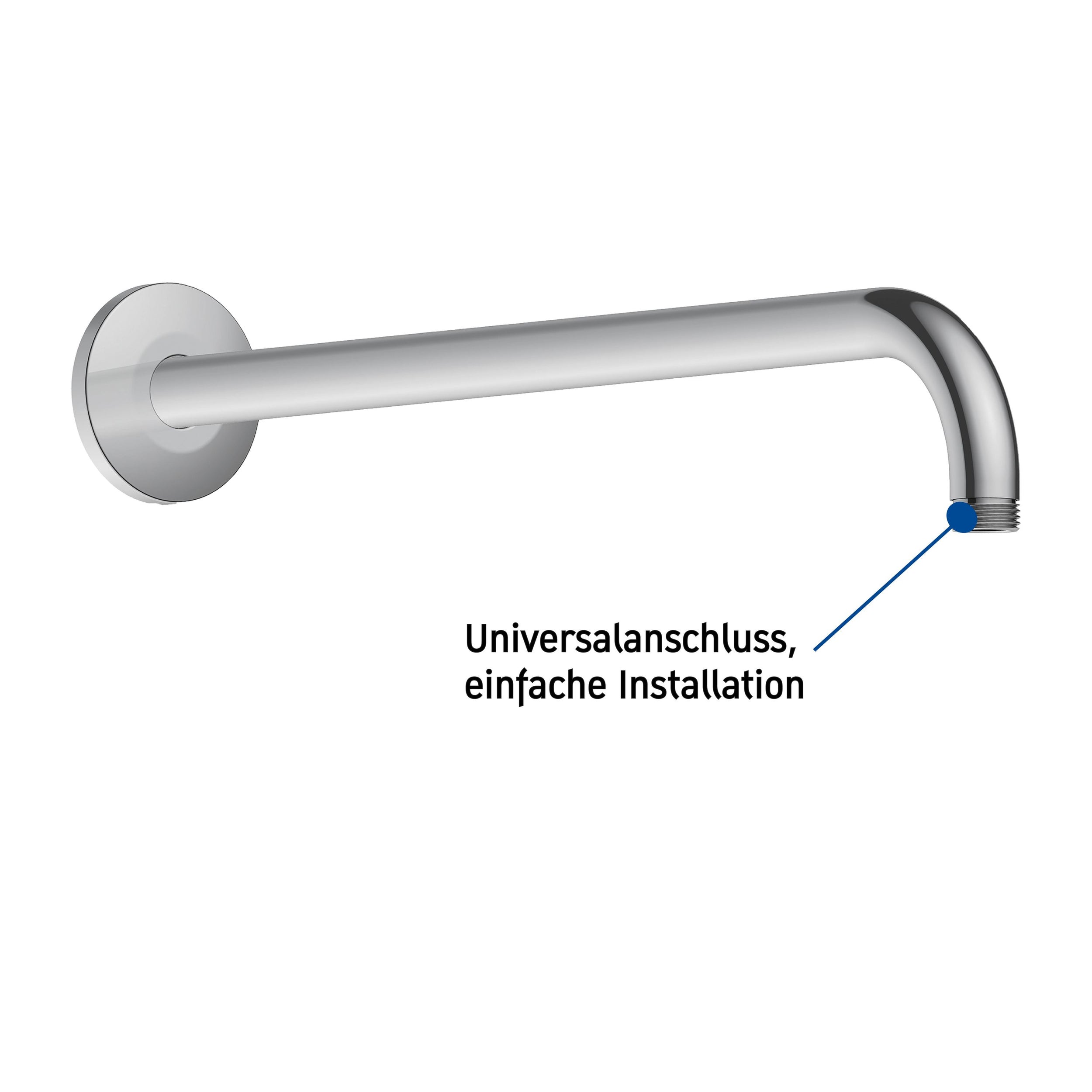 Sistema de duche encastrável Duravit C.1 com chuveiro de efeito chuva - incl. chuveiro de mão e cotovelo de ligação à parede